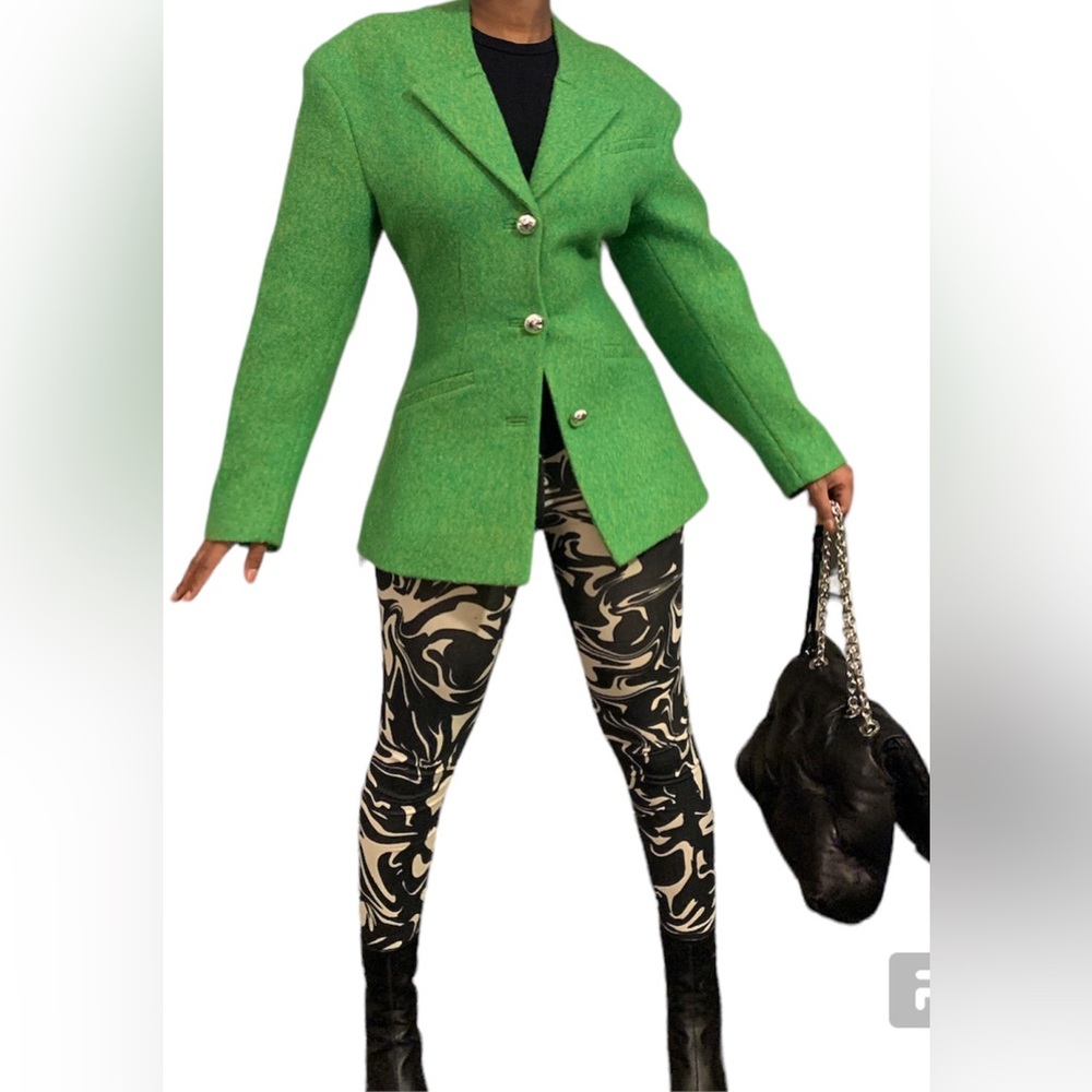 Sold Out Vibrant Green Wool Ganni Blazer
